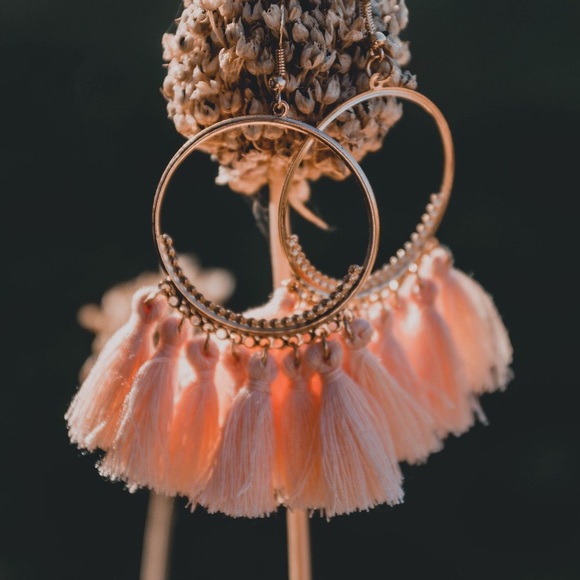 “Arriba!” Boho Tassel Hoop Fun Cute Fringe Earring - Picture 4 of 16